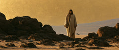 Jesus in the Desert — The Gaze beyond the Dark Stones
