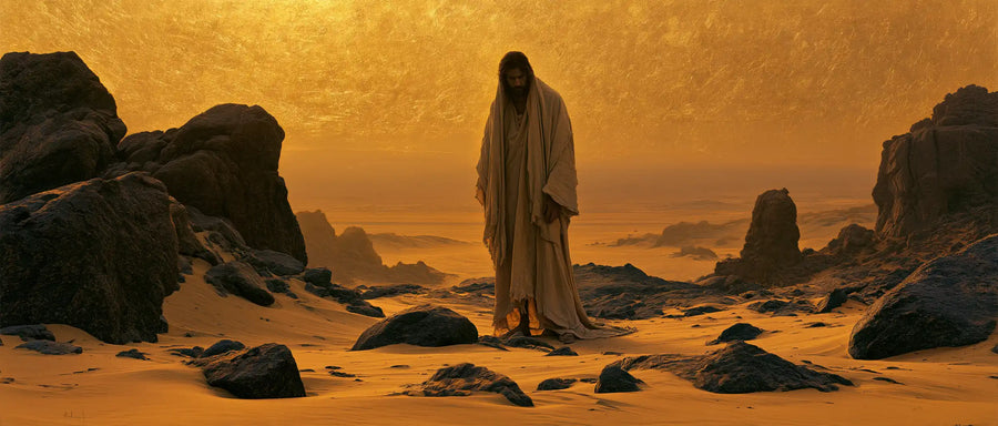 Jesus in the Desert - Sacred Gold · Landscape n° 19