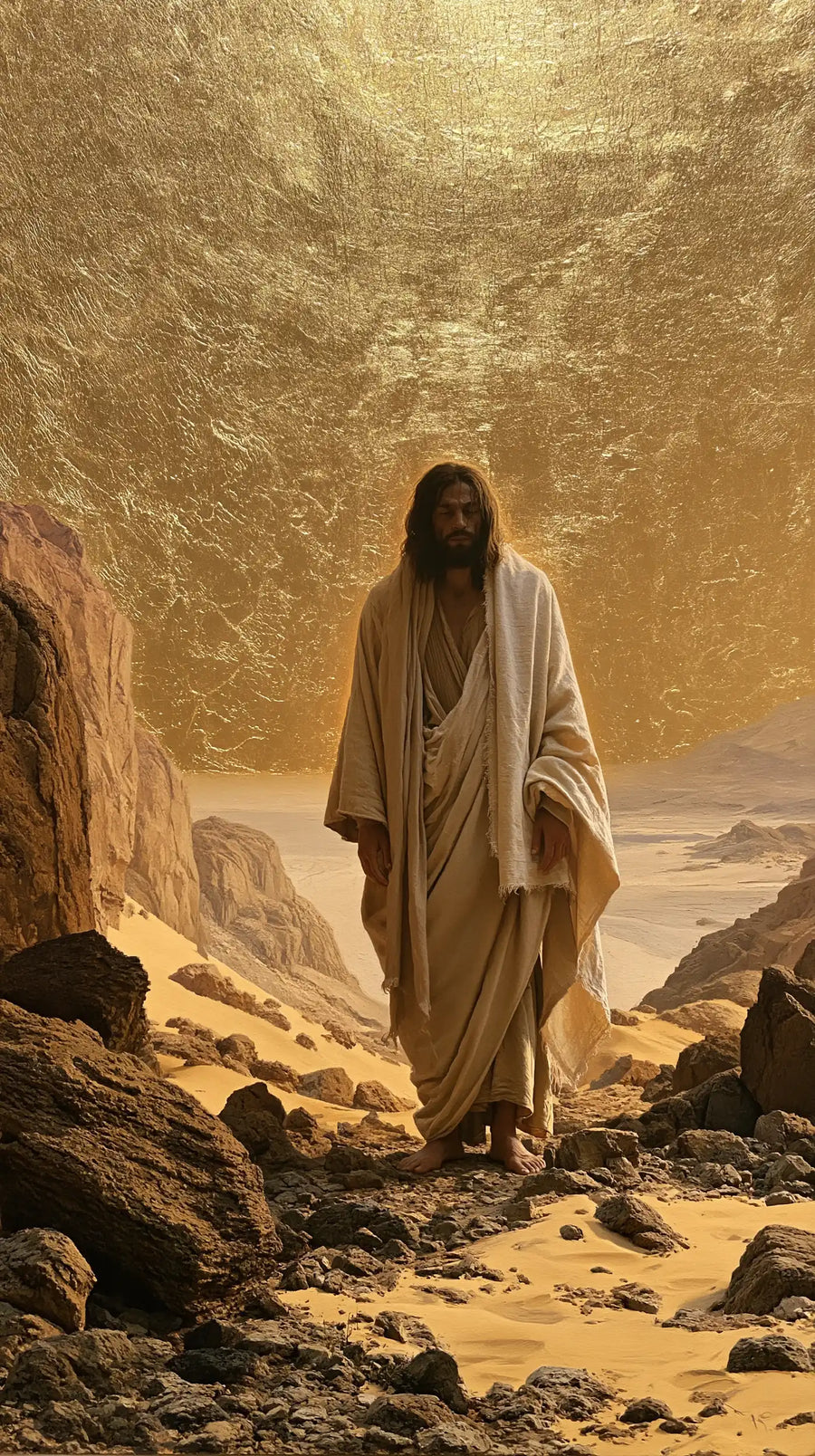 Jesus in the Desert - Sacred Gold · Portrait n° 20