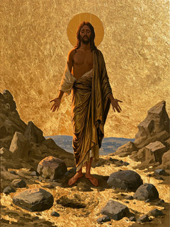 Jesus in the Desert — The Draped Body in Bronze Light