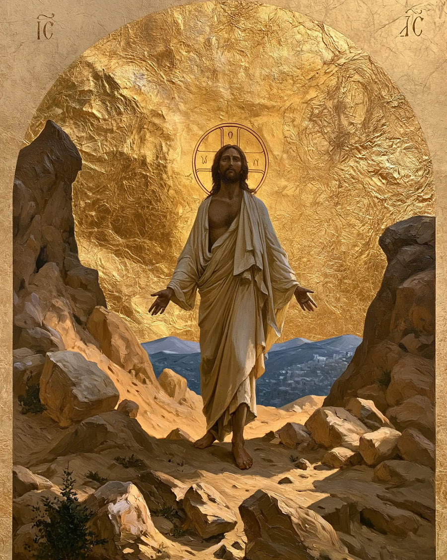 Jesus in the Desert - Sacred Gold · Portrait n° 33