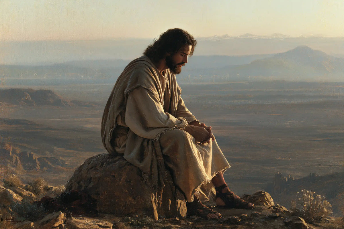 Jesus in the Desert — Peace beside the Blue Plateaus