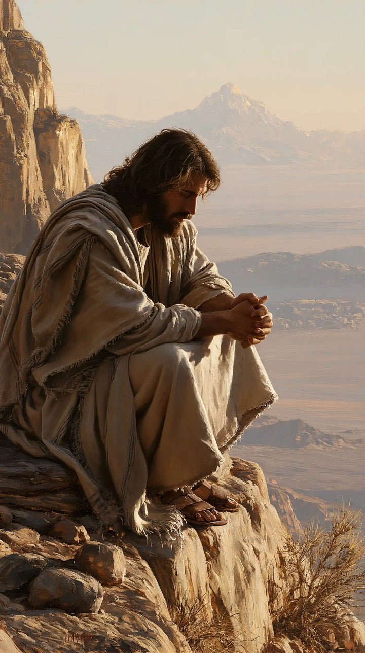 Jesus in the Desert — Prayer beside the High Stone