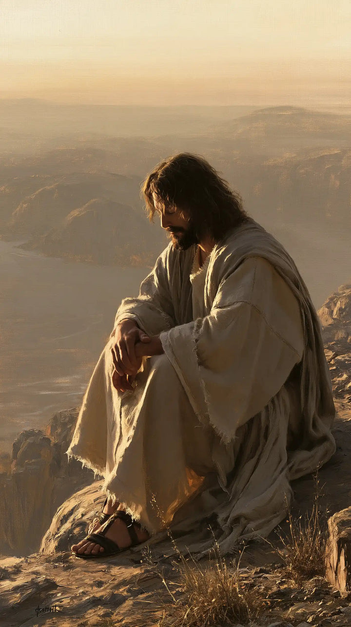 Jesus in the Desert — Rest in the Amber Depths