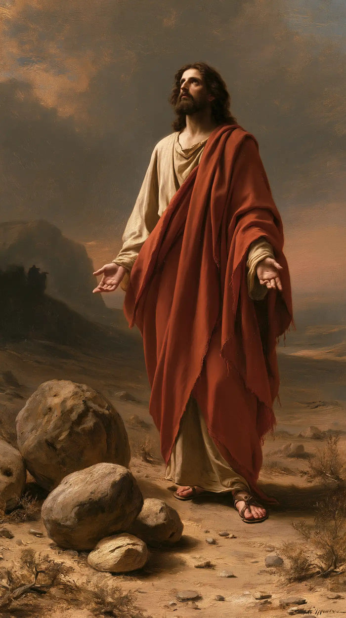 Jesus in the Desert - The Stones of Temptation · Portrait n° 4