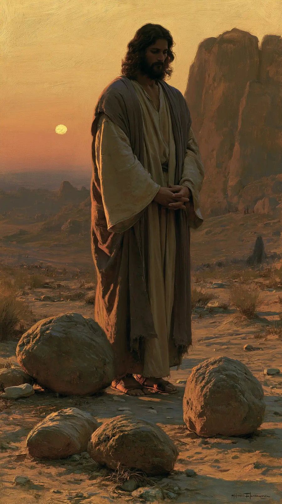 Jesus in the Desert - The Stones of Temptation · Portrait n° 5