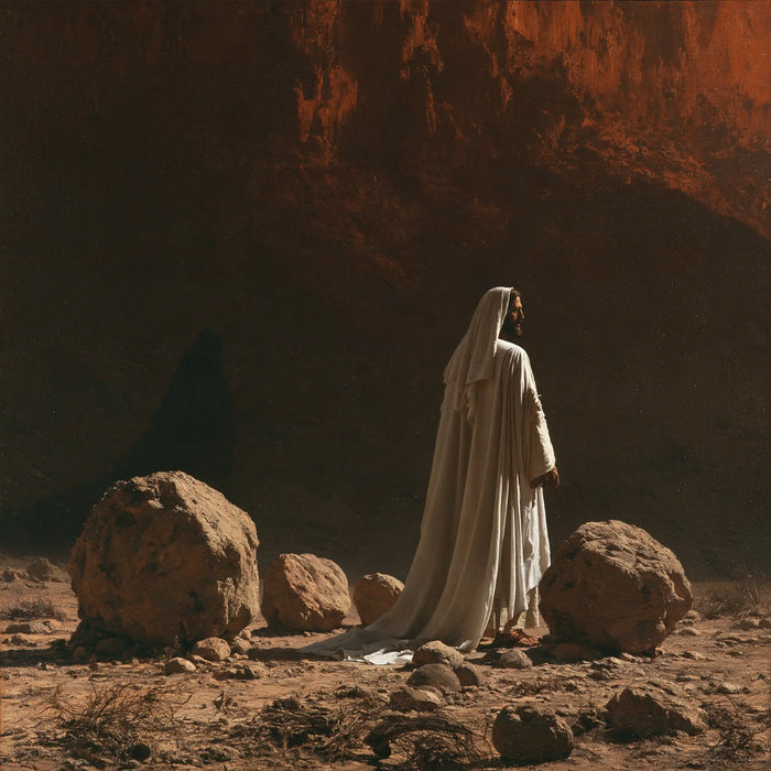 Jesus in the Desert - The Stones of Temptation · Square n° 4