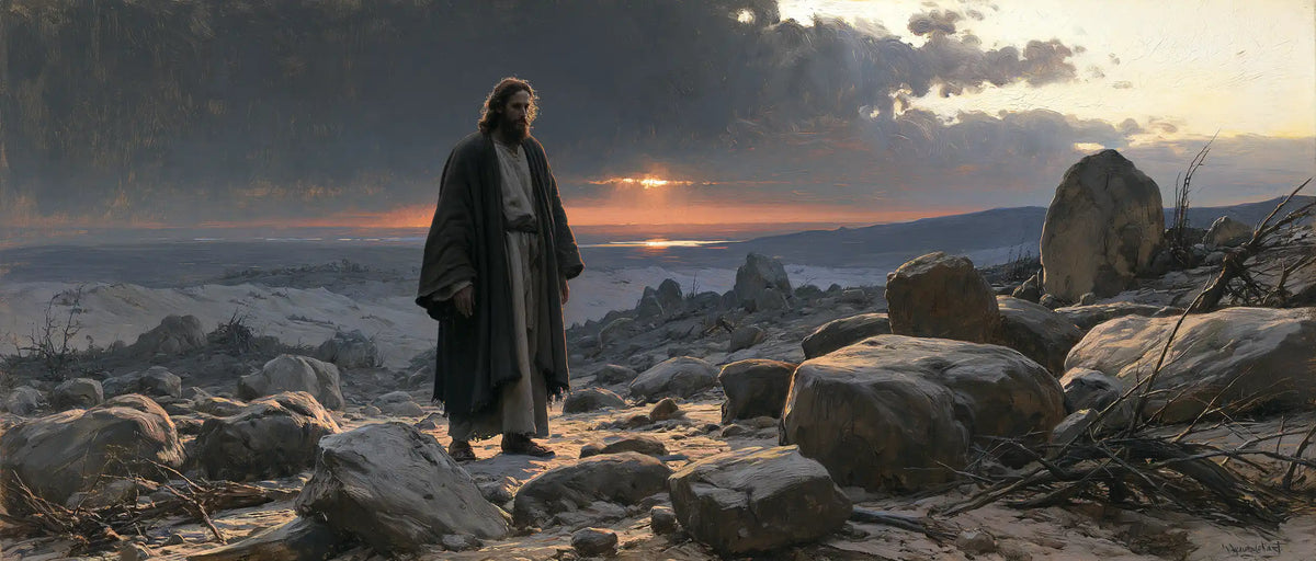 Jesus in the Desert - Symbolist · Landscape n° 24