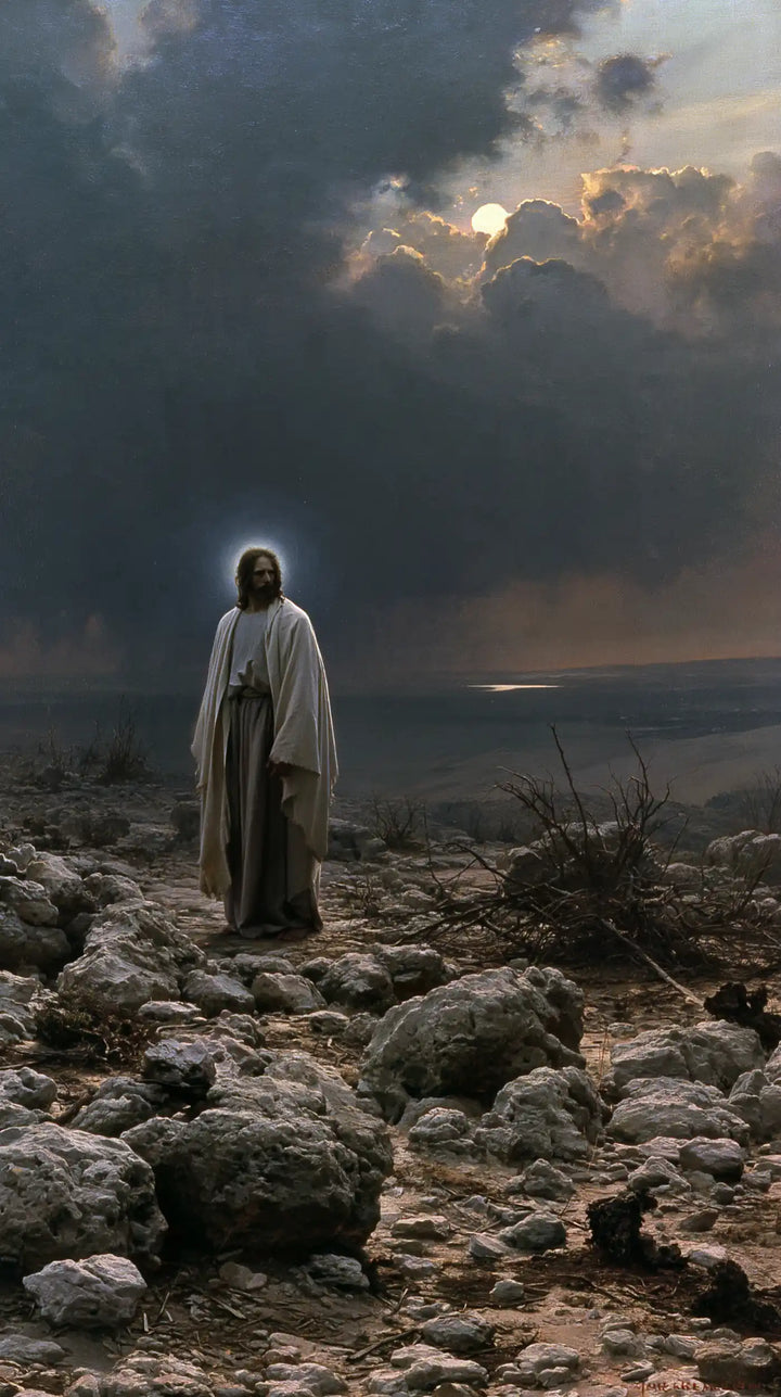 Jesus in the Desert — The Small Radiance within the Vast Storm