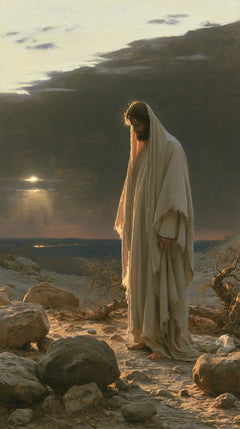 Jesus in the Desert — The Gentle Inclination at Evening’s Edge