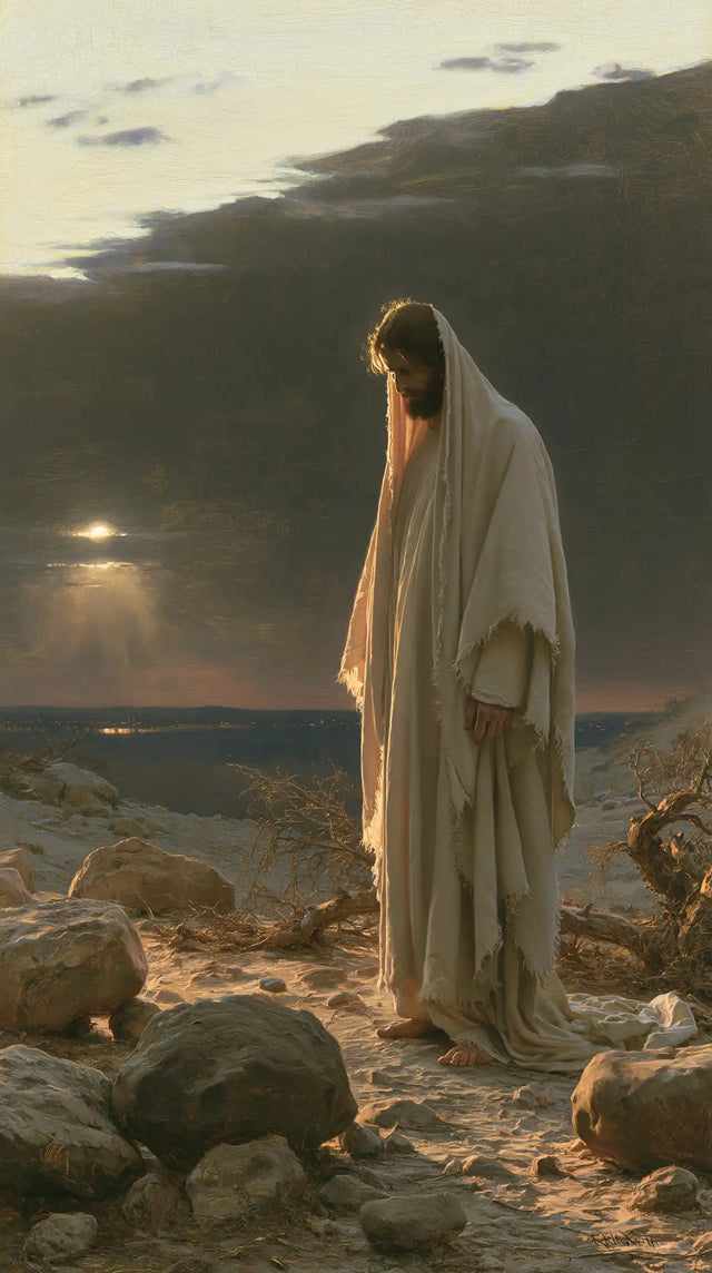Jesus in the Desert — The Gentle Inclination at Evening’s Edge
