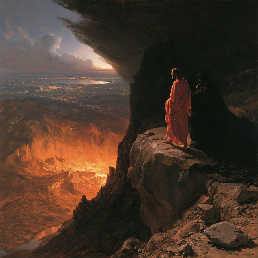 Jesus in the Desert - The Temptation of the Kingdoms · Square n° 1