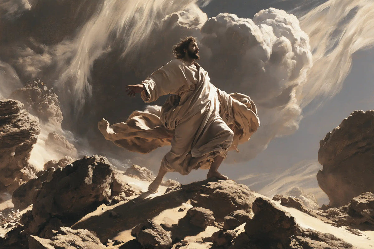 Jesus in the Desert — Open Arms in the Breath of the Heights