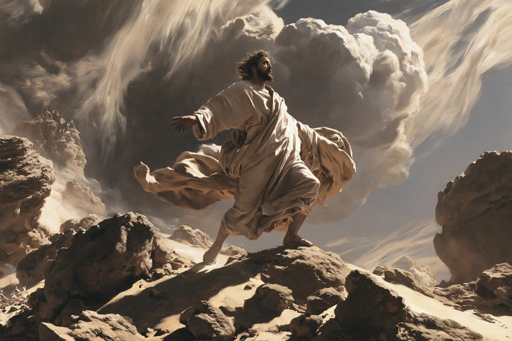 Jesus in the Desert — Open Arms in the Breath of the Heights