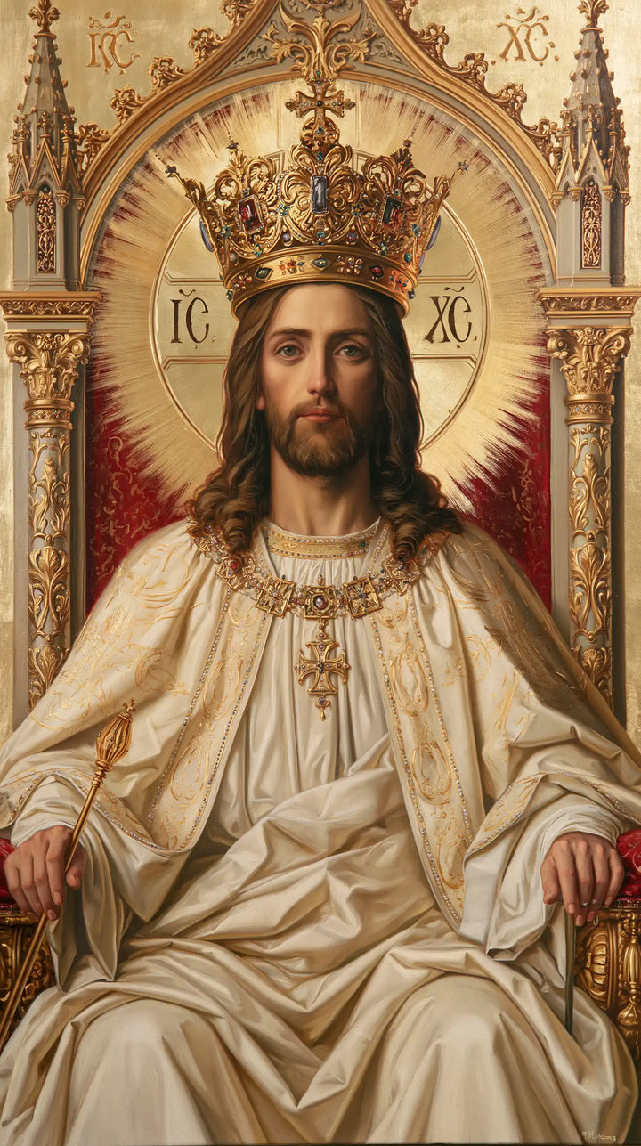 Jesus the King - Red, Ivory and Gold · Portrait n° 3