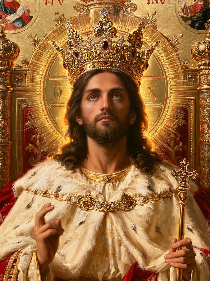 Jesus the King - Red, Ivory and Gold · Portrait n° 13