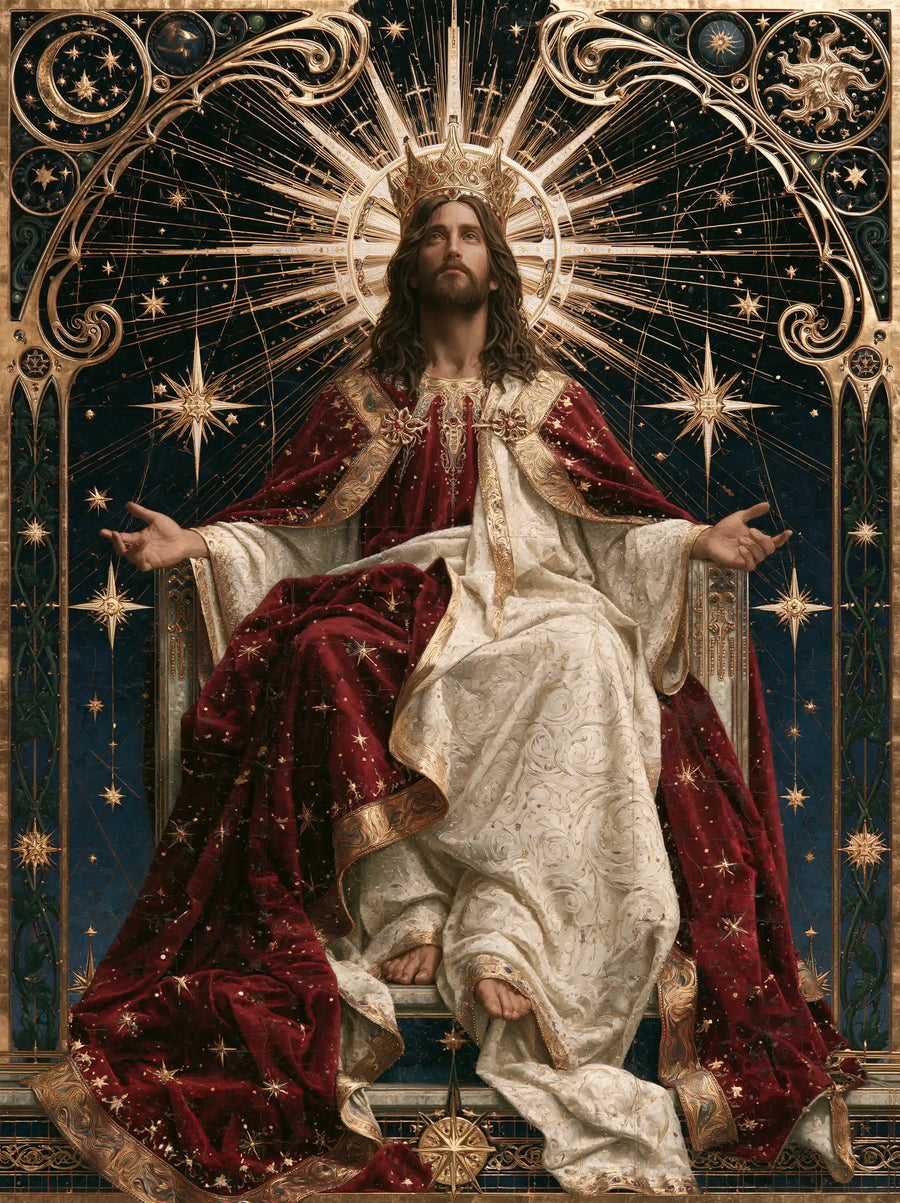 Jesus the King - Sacred Art Nouveau · Portrait n° 10