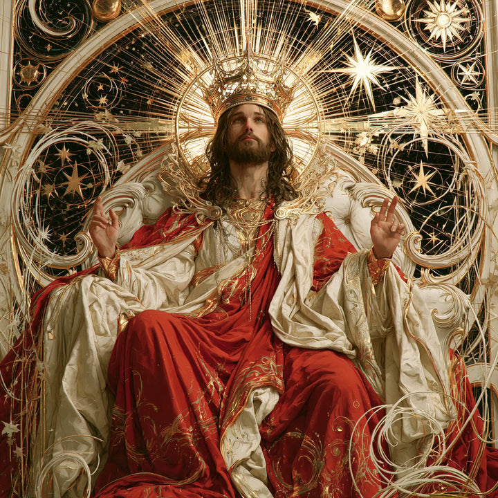 Jesus the King - Sacred Art Nouveau · Square n° 4