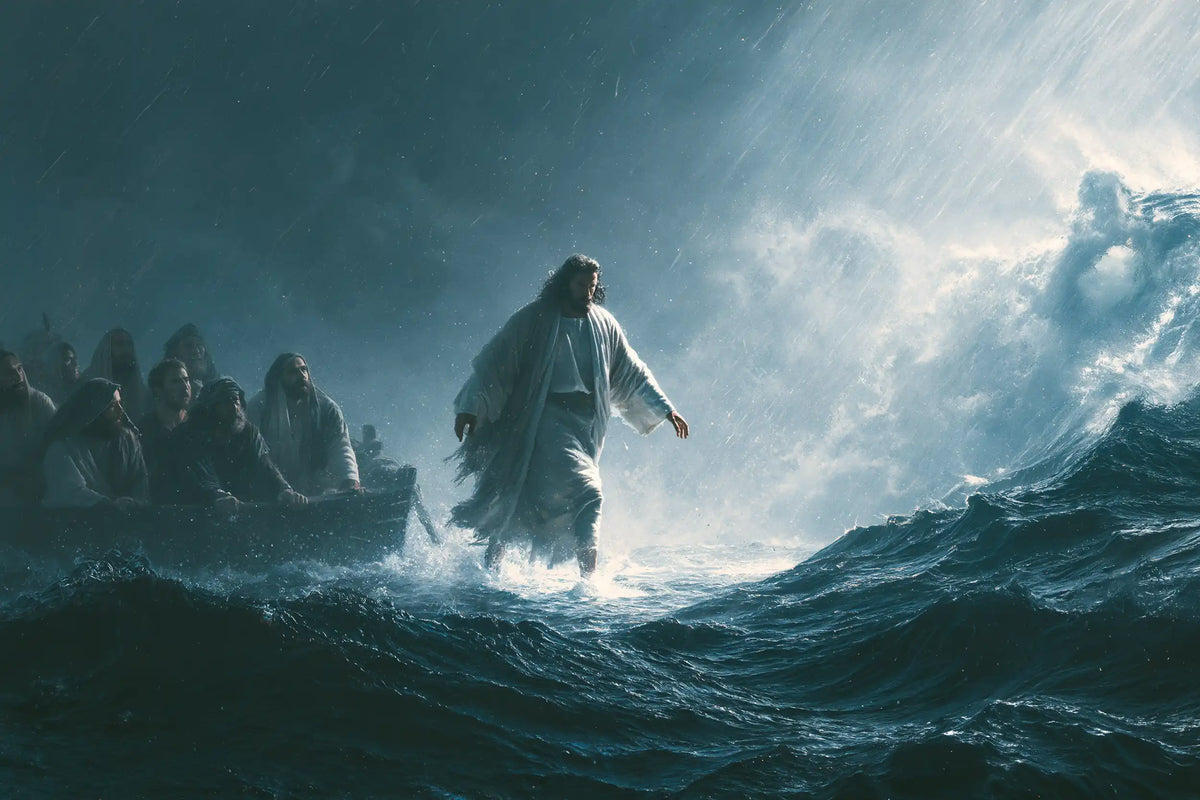 Jesus Walking on Water — The Step before the Illuminated Wave