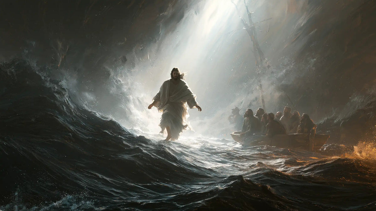 Jesus Walking on Water — The White Ray above the Turmoil