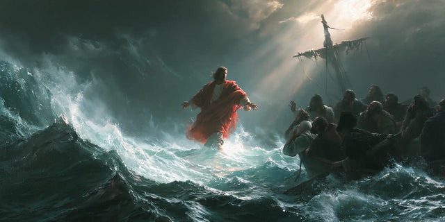 Jesus Walking on Water — The Red Cloak and the Jade Wave