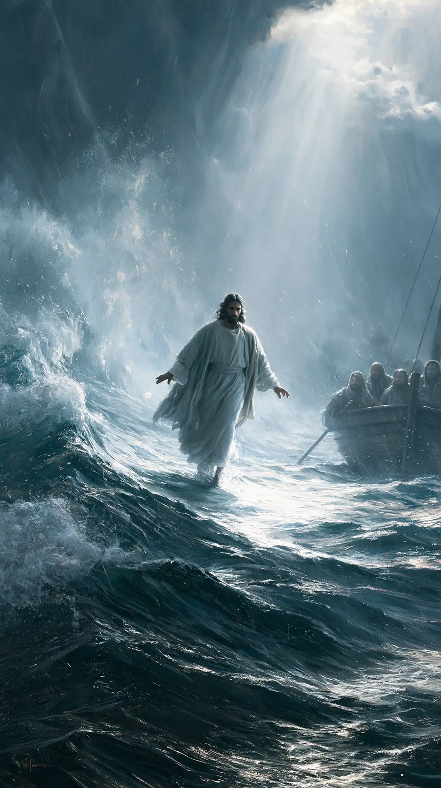 Jesus Walking on Water - Explosion of Movement · Portrait n° 6
