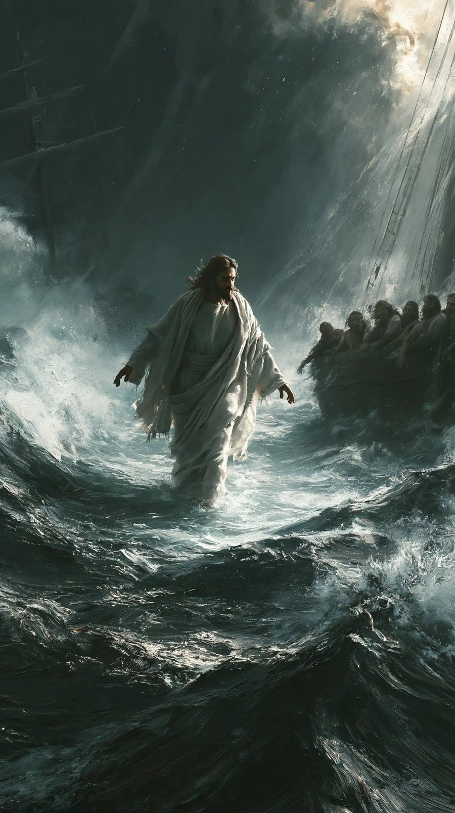 Jesus Walking on Water - Explosion of Movement · Portrait n° 18