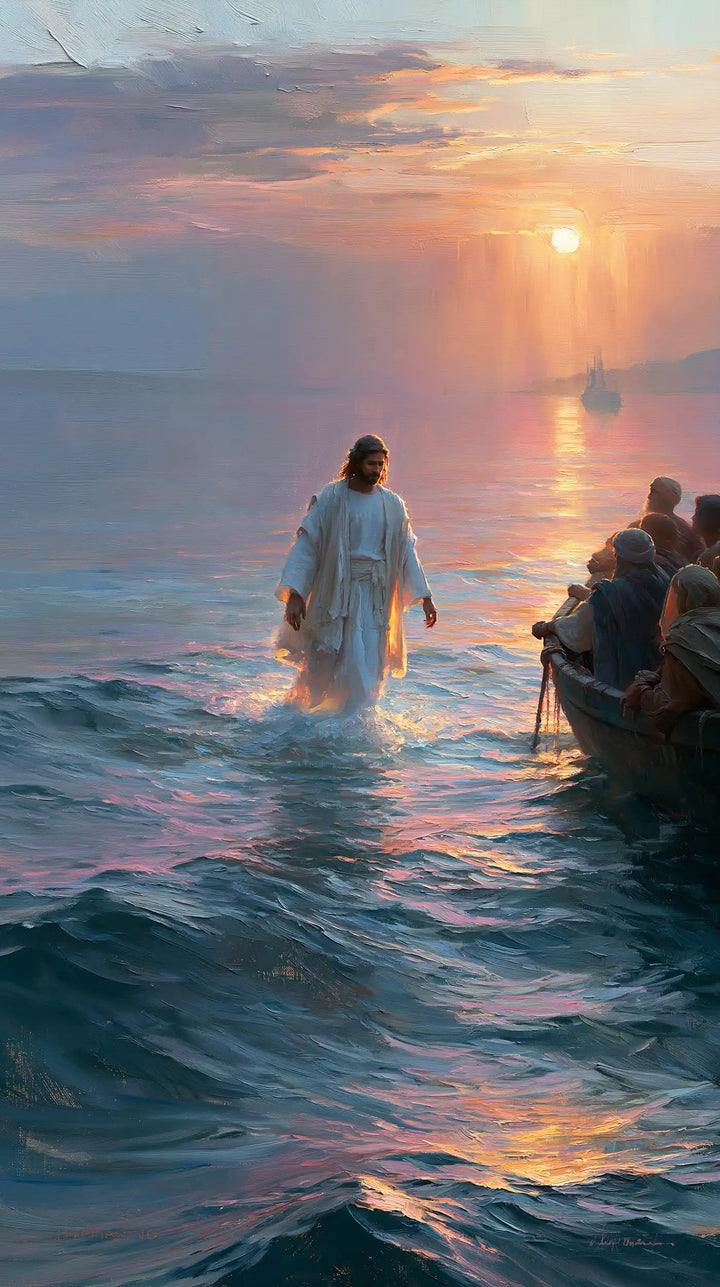Jesus Walking on Water - Impressionist · Portrait n° 34