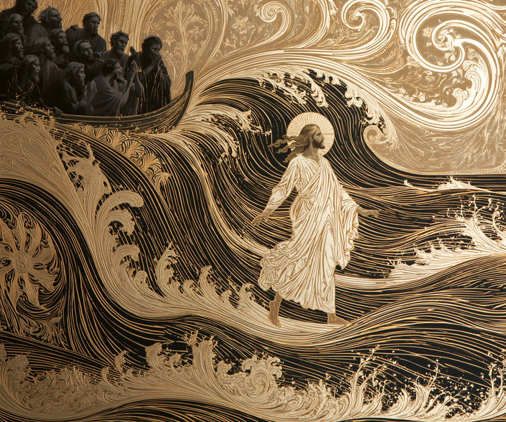 Jesus Walking on Water - Sacred Art Nouveau · Landscape n° 2