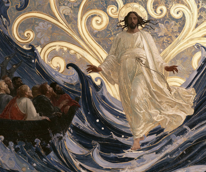 Jesus Walking on Water - Sacred Art Nouveau · Landscape n° 10