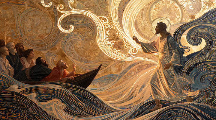 Jesus Walking on Water - Sacred Art Nouveau · Landscape n° 22
