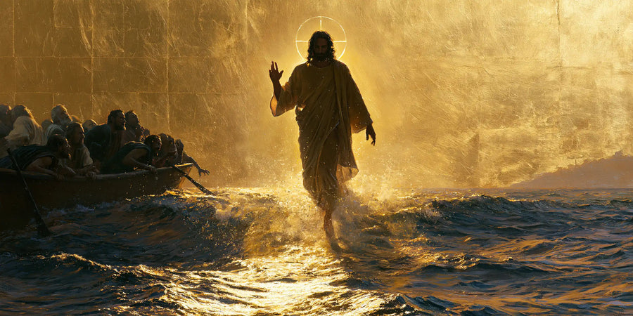 Jesus Walking on Water - Sacred Gold · Landscape n° 18
