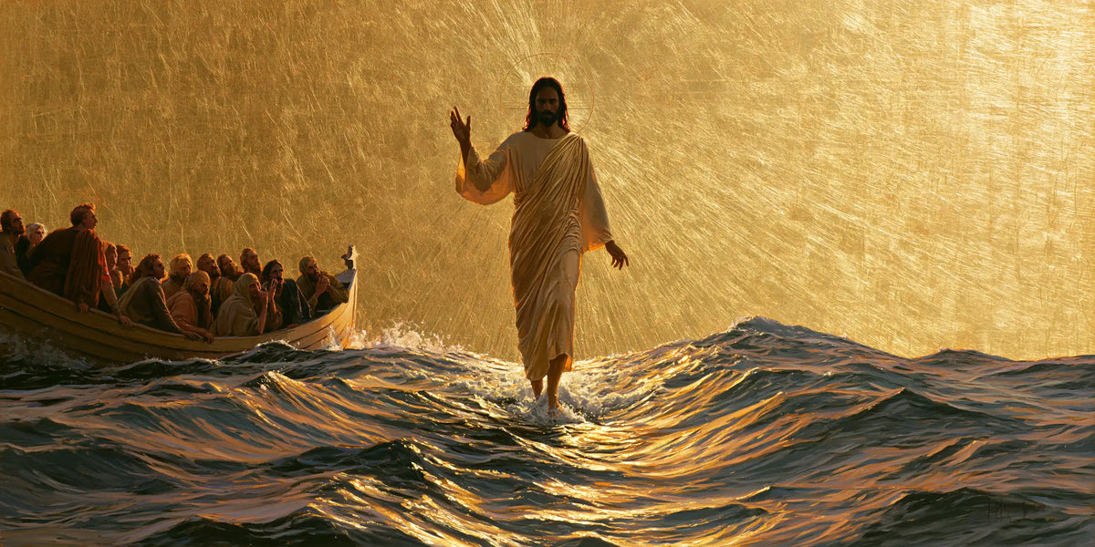 Jesus Walking on Water - Sacred Gold · Landscape n° 22