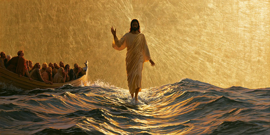 Jesus Walking on Water - Sacred Gold · Landscape n° 22