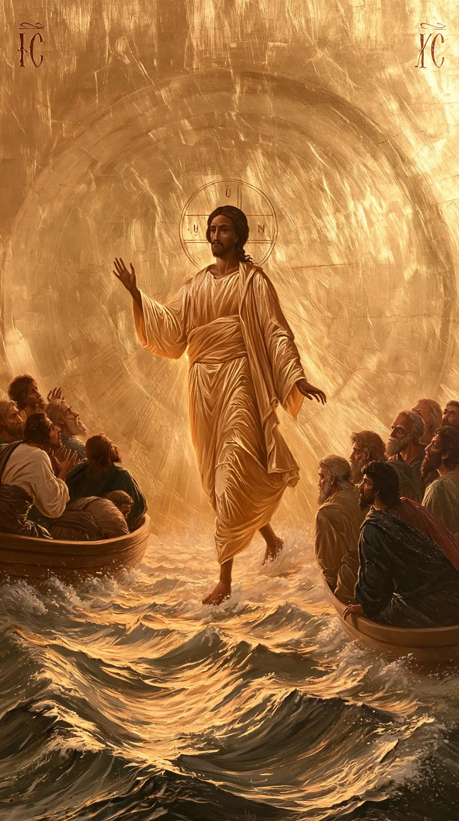 Jesus Walking on Water - Sacred Gold · Portrait n° 3