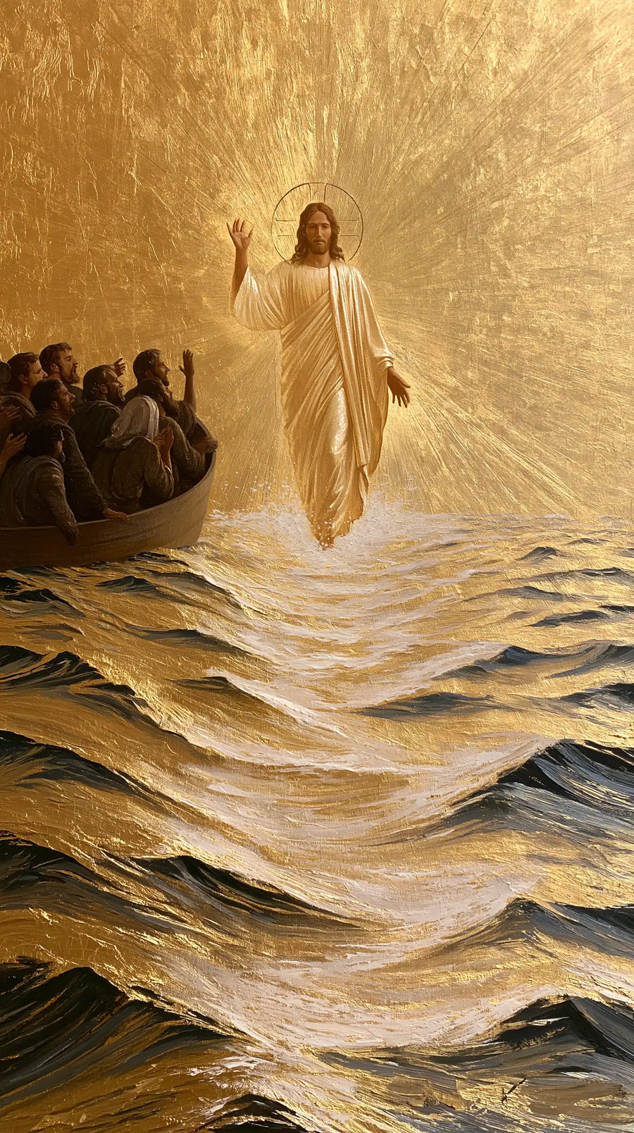 Jesus Walking on Water - Sacred Gold · Portrait n° 6