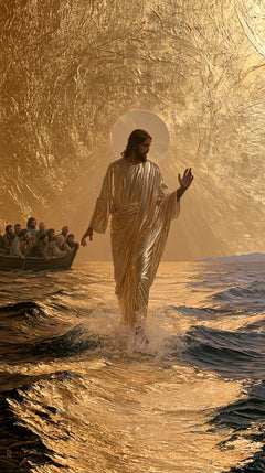 Jesus Walking on Water — The Turned Gaze in the Circular Light