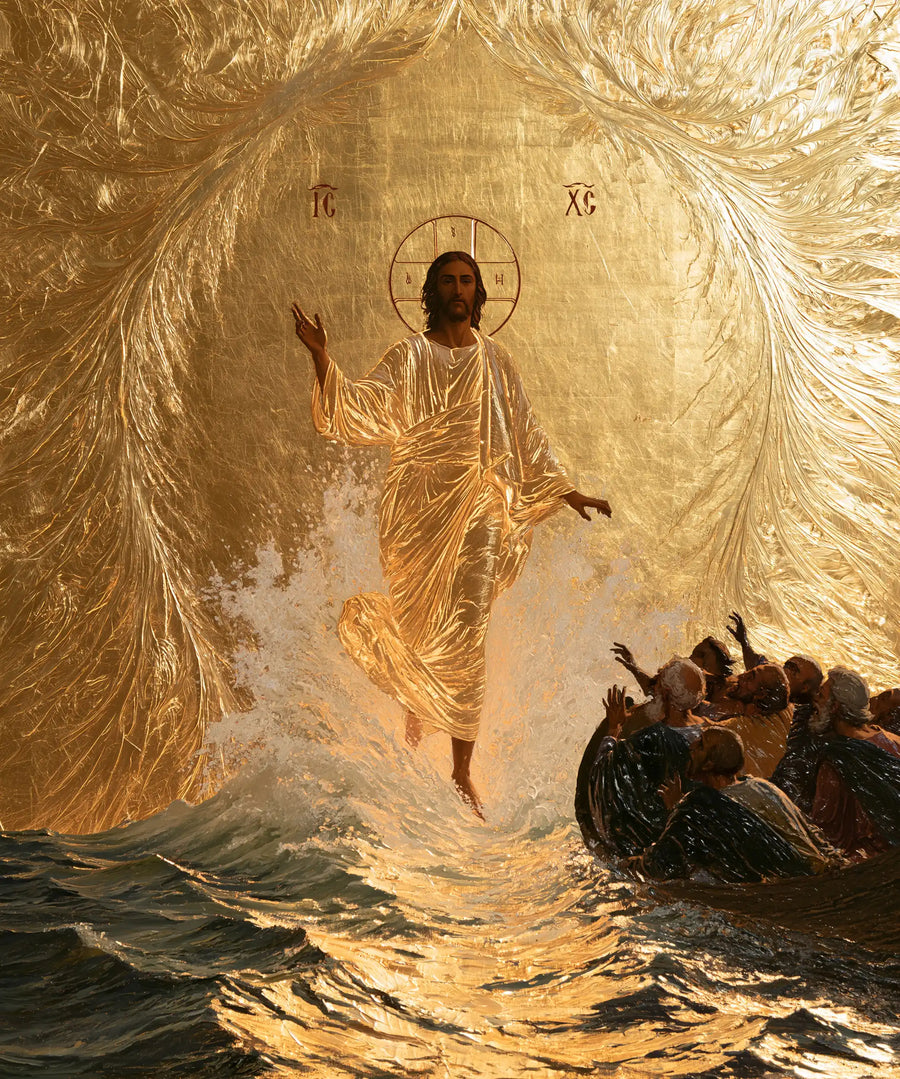 Jesus Walking on Water - Sacred Gold · Portrait n° 27