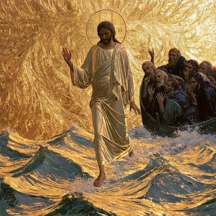 Jesus Walking on Water - Sacred Gold · Square n° 3
