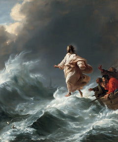 Jesus Walking on Water — Linen at the Edge of Turquoise