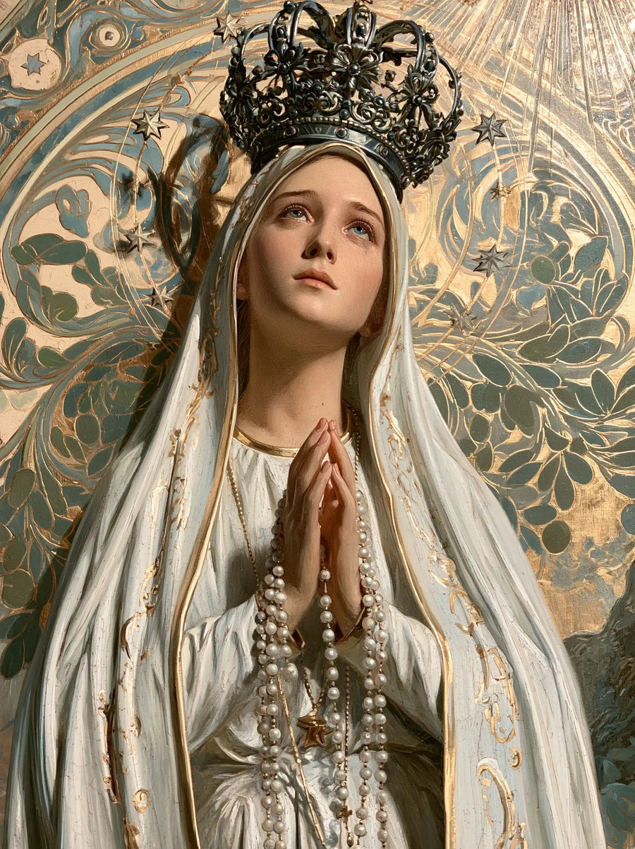 Our Lady of Fatima – Sacred Art Nouveau · Portrait no. 7