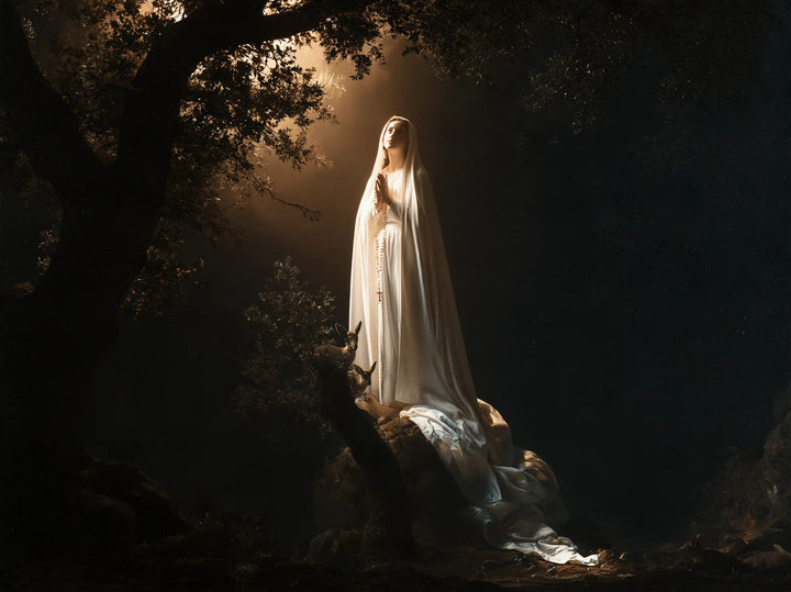Our Lady of Fatima – Caravaggio Tenebrism · Landscape no. 2