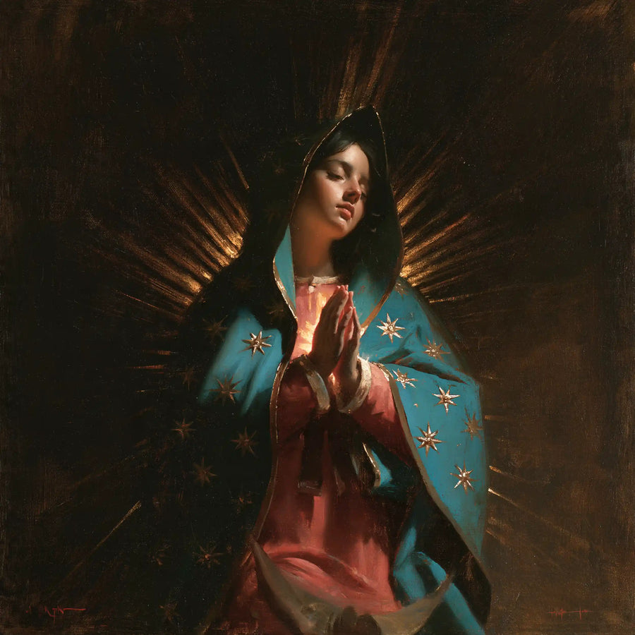 Our Lady of Guadalupe – Caravaggio Tenebrism · Square no. 2