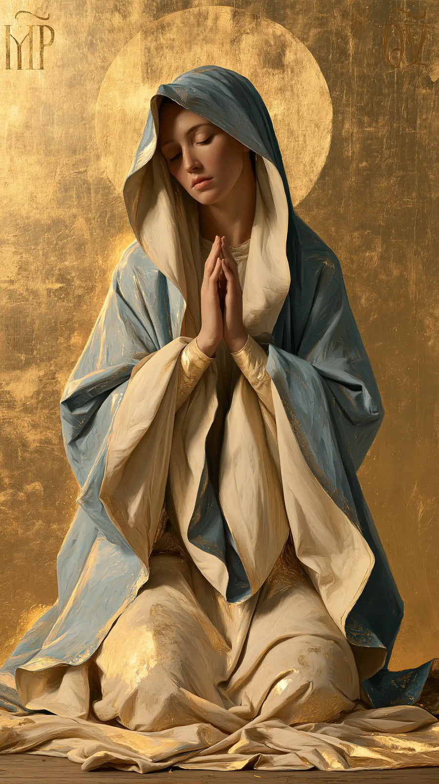 Virgin Mary in Prayer - Contemporary Byzantine · Portrait n° 3