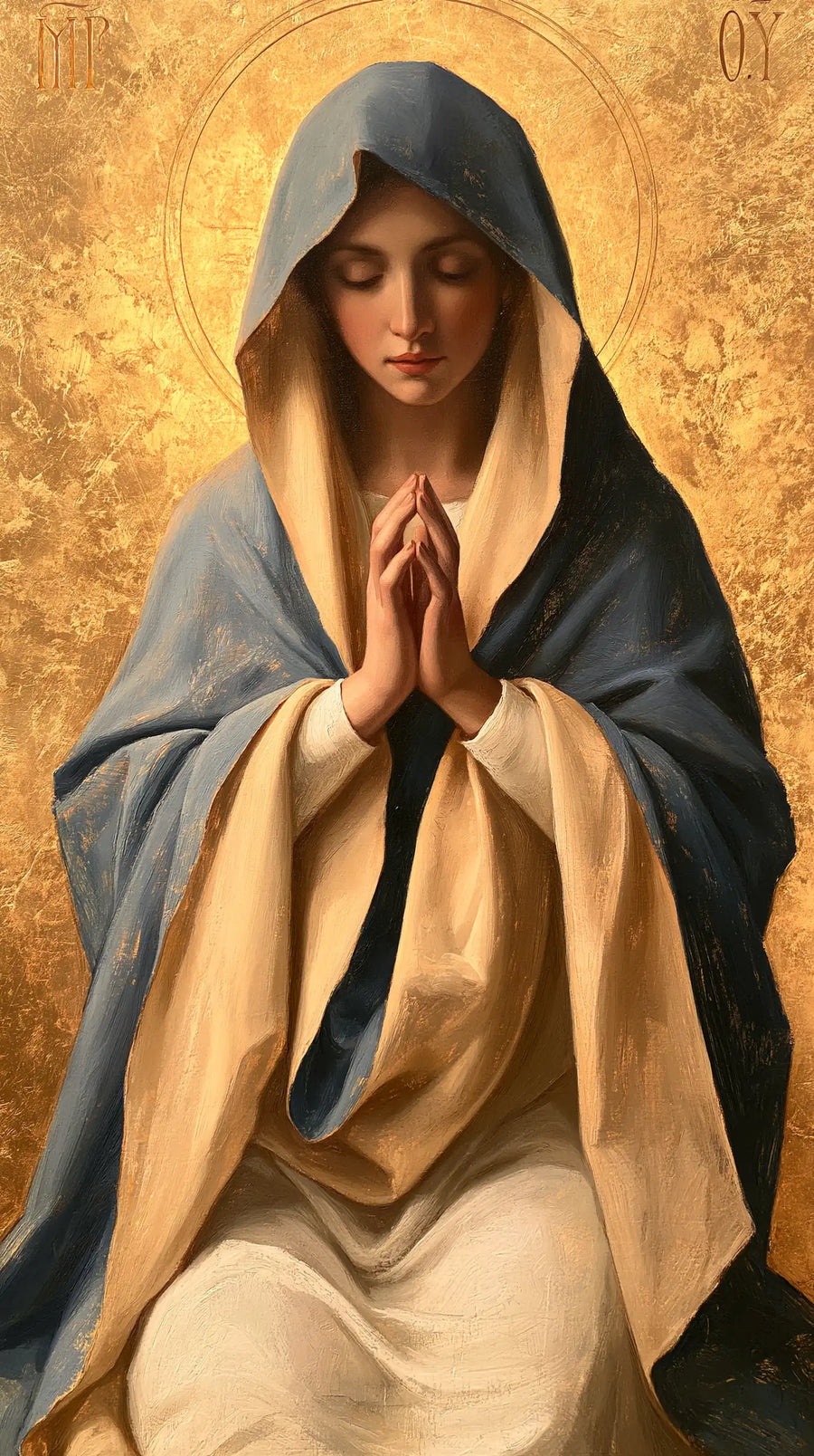 Virgin Mary in Prayer - Contemporary Byzantine · Portrait n° 9