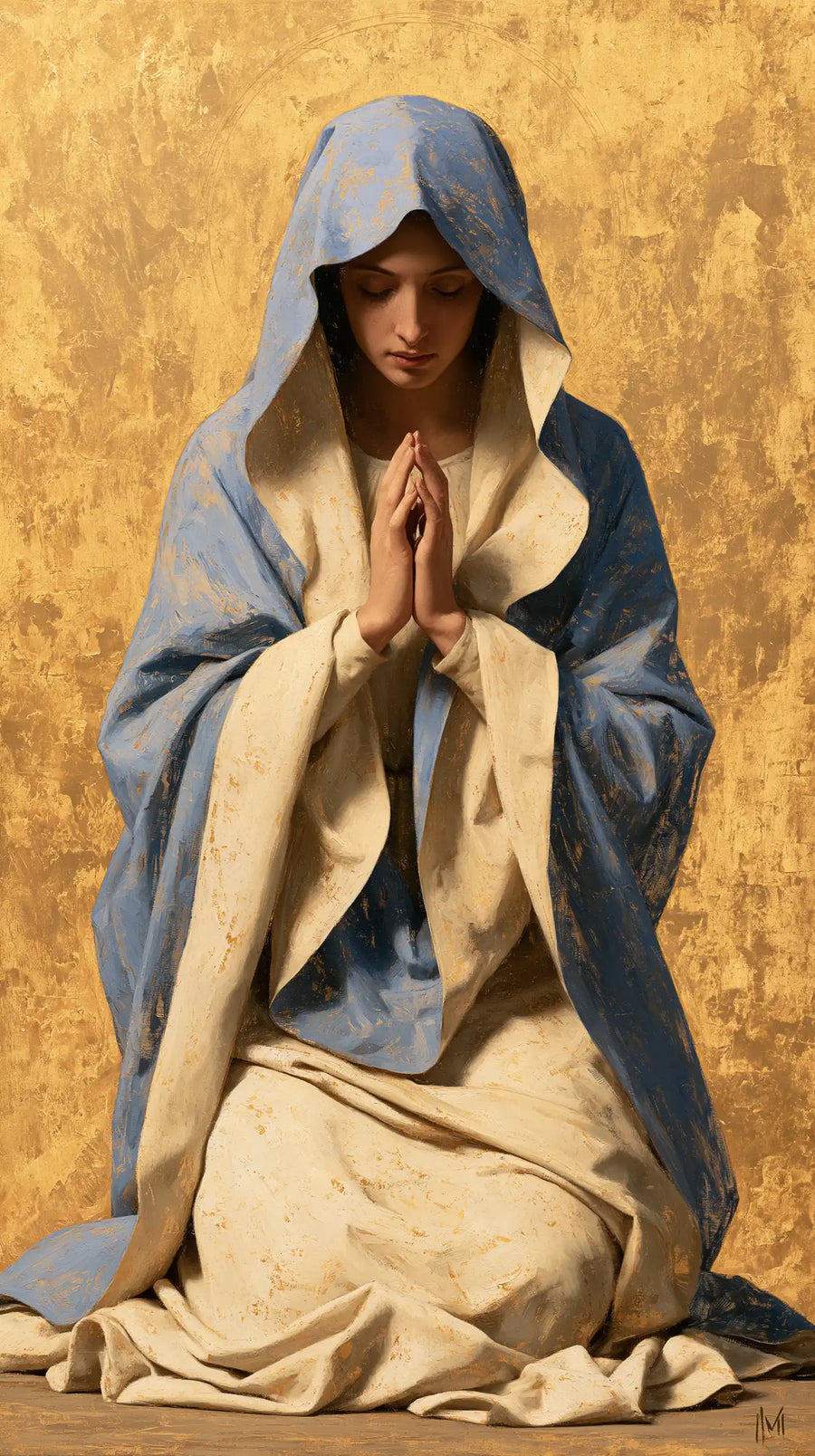 Virgin Mary in Prayer - Contemporary Byzantine · Portrait n° 25