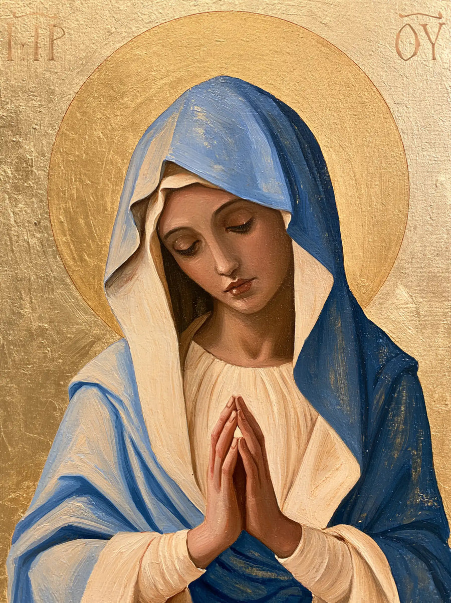 Virgin Mary in Prayer - Contemporary Byzantine · Portrait n° 35