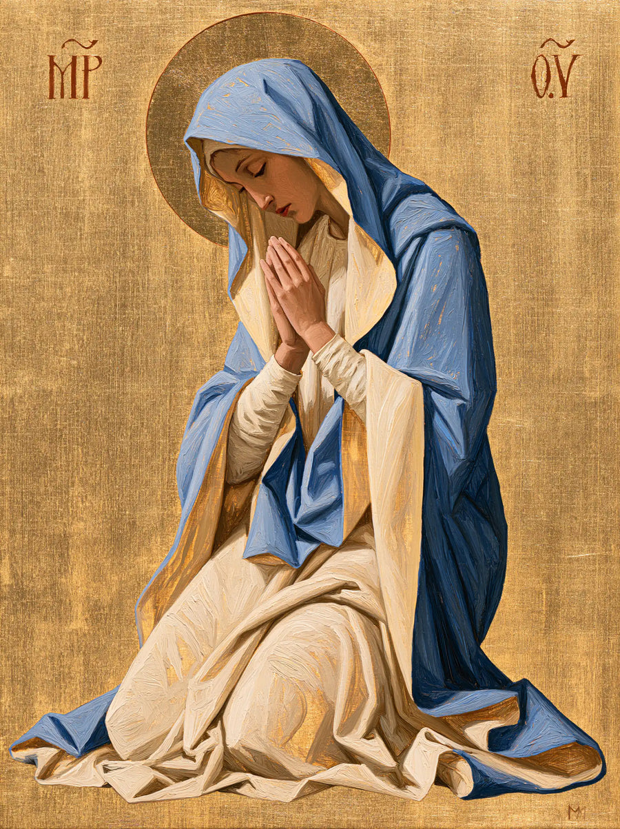 Virgin Mary in Prayer - Contemporary Byzantine · Portrait n° 39