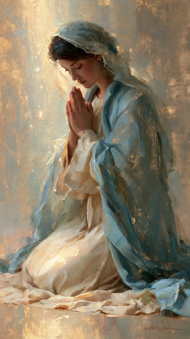 Virgin Mary in Prayer - Impressionist · Portrait n° 15