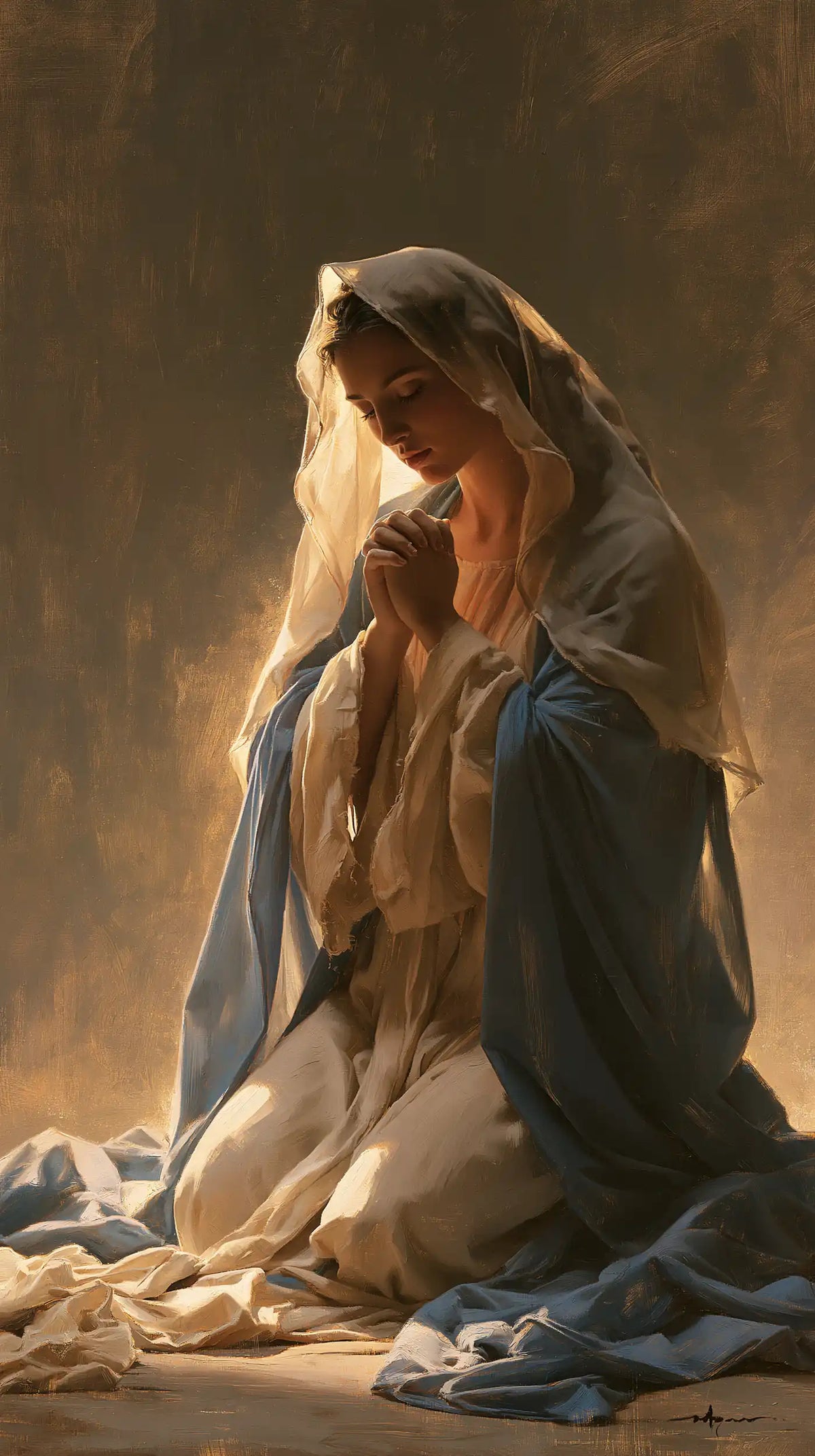 Virgin Mary in Prayer - Mary in Divine Light · Portrait n° 6